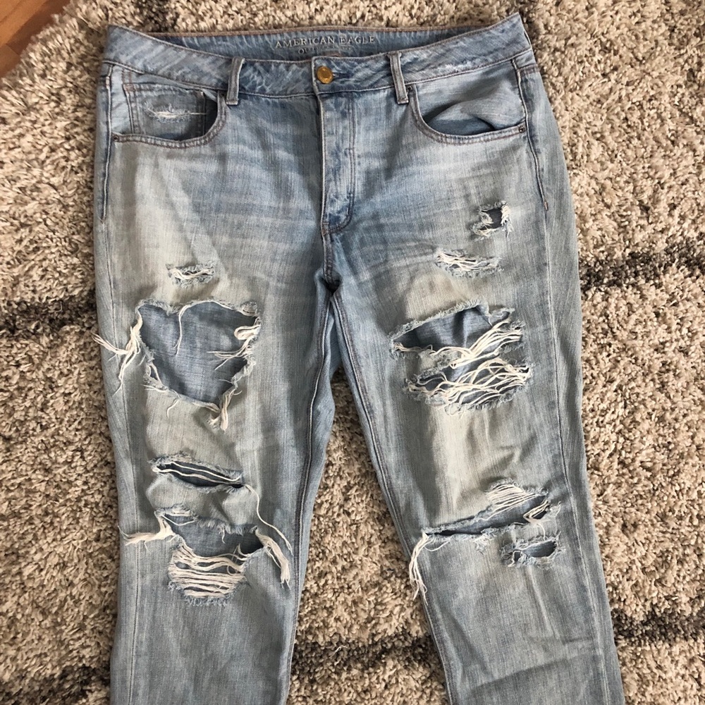 AE Destroyed Boyfriend Jeans